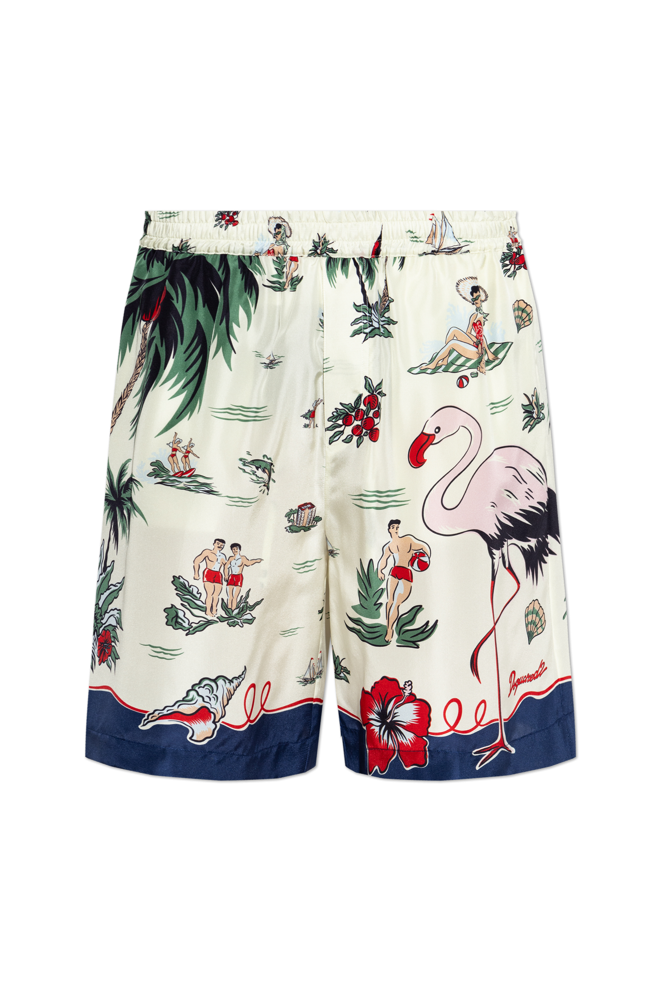 Dsquared2 Silk shorts with print | Men's | Vitkac